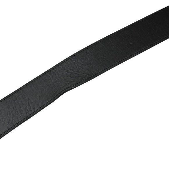 LOUIS VUITTON Ceinture Jeans Belt 85 34 Leather Black Silver Spain M6812 36KB399 - Picture 9 of 13